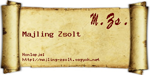 Majling Zsolt névjegykártya